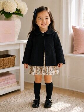The Beaufort Bonnet Company Black Coat 3T NWT Wool Blend 🖤